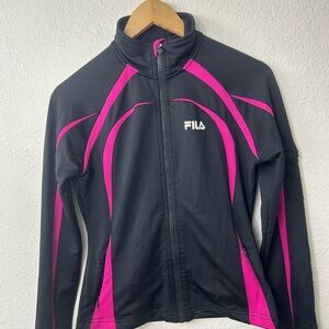 FILA sport Women's Black and Pink Jacket size xs